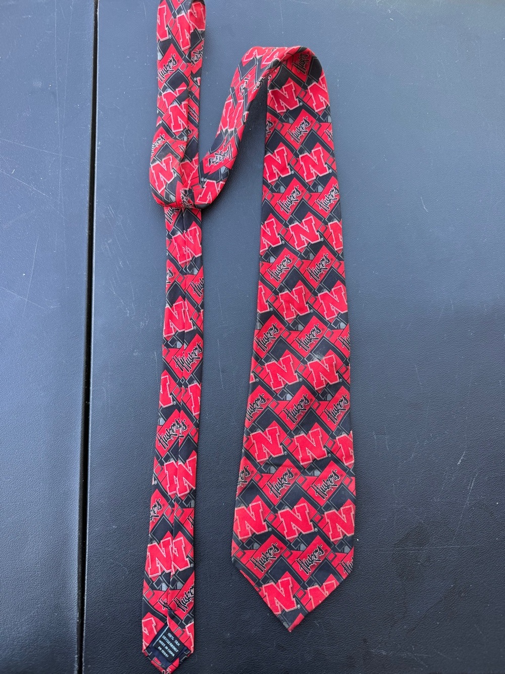 University of Nebraska Red & Black Patterned Men's Tie